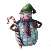 Enesco Jim Shore Heartwood Creek Pint Sized Snowman with Candycane Figurine, 4-3/4-Inch