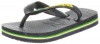 Havaianas Brasil Logo Flip Flop (Toddler/Little Kid),Black,23-24 BR(8 M US Toddler)