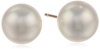 14k Yellow Gold 8x8.5mm AAA Akoya Cultured Pearl Earrings