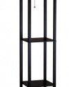 Adesso 3138-01 Wright 150-Watt 63-Inch Tall Floor Lamp with Silk Shade, Black