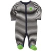 Carter's Baby Boys Terry Snap - Navy Stripe Monster