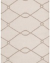 Surya FAL1015 Fallon Designer Flat Weave Hand Woven 100% Wool Ivory Rug (2-Feet 6-Inch x 8-Feet )