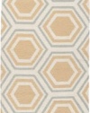 2'6 x 8' Runner Surya Rug by Jill Rosenwald FAL1038-268 Whitecap Gray Color Flatwoven in India Fallon Collection Geometric Pattern