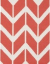 Surya Flatweave Rugs Fallon, Poppy Red/White, 5' x 8'