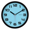 DecoMates Non-Ticking Silent Wall Clock, Color Block, Blue Frost