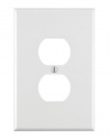 Leviton 88103 1-Gang Duplex Device Receptacle Wallplate, Oversized, Thermoset, Device Mount, White