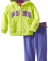 Puma - Kids Baby-Girls Infant Printed Hearts Set, Lime Punch, 24 Months