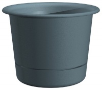 Dynamic Design WS1206BH Westbury 12-Inch Poly Planter with Attached Saucer, Blue Heaven