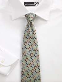 EXCLUSIVELY AT SAKS This micro-motif tie adds whimsy without overpowering your look.Dry cleanMade in USA