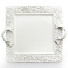 American Atelier Bianca Leaf Square Platter with Handles