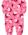 Carter's Girls 1-piece Micro Fleece Christmas Pajamas (2T-10) (2T, Pink Santa)