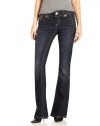 Seven7 Women's Classic Bootcut Jean with Heavy Stitch E Back Pocket