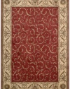 Nourison Zanibar Large Scroll Red 2.0-Feet by 2.9-Feet Polyacrylic Area Rug