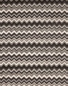 Liora Manne Seville Zigzag Stripe Hand Tufted Rug, 42 by 66-Inch, Black/White