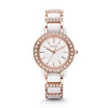 Fossil Women's CE1041 Jesse White Ceramic Rose Gold Tone Watch