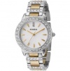 Fossil Women's ES2409 Two-Tone Stainless Steel Bracelet White Glitz Analog Dial Watch