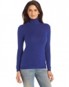 Magaschoni Women's 100% Cashmere Turtleneck Sweater, Imperial Mouline,Medium