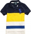 Ralph Lauren Baby Boys Big Pony Mesh Polo, Navy, , 18 Month