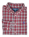 Ralph Lauren Toddler Boy's Blake Plaid Shirt (7, Red Multi)