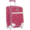 Diane Von Furstenberg Luggage Color On The Go Custom 20 Inch Expandable Spinner, Fuschia/White, One Size