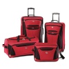 American Tourister Fieldbrook II 4 Piece Set, Red/Black, One Size