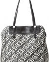 Kenneth Cole Reaction Stack Exchange Shopper - Monogram K00582 Travel Tote,Black/Bone,One Size