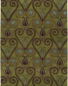 Surya BST-517 Bombay Contemporary Area Rug, 2-Feet 6-Inch by 8-Feet, Avocado