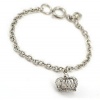 Juicy Couture Pave Royal Crown Wish Bracelet Silver