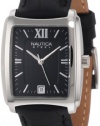 Nautica Men's N07546 Leather Square Analog  Watch