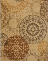 Area Rug 8x10 Rectangle Contemporary Beige-Brown Color - Karastan Iconoclast Collection