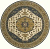 Area Rug 5x5 Round Traditional Teal Blue Color - Momeni Persian Garden Rug from RugPal