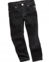 GUESS Kids Girls Little Girl Daredevil Skinny Jeans - Black, BLACK (6)