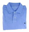 Vineyard Vines Mens Maui Blue Solid Classic Pique Polo Long Sleeve Shirt