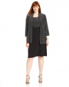 Jessica Howard Women's Plus-Size 2 Piece Drape Jacket with Empire Waist Dress