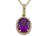 Genuine Amethyst Pendant by Effy Collection® in 14 kt Yellow Gold