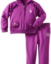 Baby Phat Girl's French Terry Jog Set, Purple, 3T