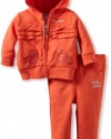 Baby Phat - Baby-Girls Newborn French Terry Jog Set, Melon, 3-6 Months