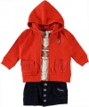 Baby Phat Sun Caressed 3-Piece Outfit - carrot/dark blue, 3 - 6 months