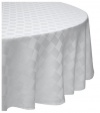 Reflections 60 by 84-Inch Oval Tablecloth, White