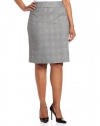 Jones New York Women's Plus-Size Lucy Plaid Stripe Pencil Skirt