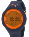 PUMA Men's PU910801016 Loop Dark Blue and Orange Digital Watch