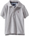 Tommy Hilfiger Boys 2-7 Short Sleeve Ivy Polo Shirt, Grey Heather, 02 Regular