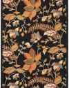 Safavieh Blossom Collection BLM913B Handmade Black and Multi Hand-Spun Wool Area Rug, 8-Feet by 10-Feet