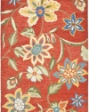 Safavieh BLM673A Blossoms Collection Handmade Wool Area Rug, 6-Feet by 9-Feet, Rust and Multi