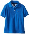 Tommy Hilfiger Boys 2-7 Short Sleeve Ivy Polo Shirt, Blue Jean, 07 Regular