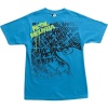 Metal Mulisha Press Check Youth Boys Short-Sleeve Sports Wear T-Shirt/Tee - Turquoise / X-Large