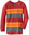 LRG Boys 8-20 New Age Dons V Neck, Biking Red, Medium