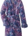 Calvin Klein Girls 7-16 Plush Printed Robe, Assorted, X-Small 5/6