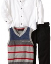 Calvin Klein Boys 2-7 Vest With Shirt And Pants, Gray, 3T