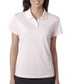 adidas Golf Ladies ClimaLite Short-Sleeve Pique Polo - SUGAR/WHITE - Small